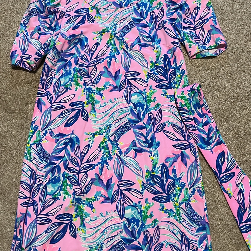 Lilly Pulitzer Pink and Blue Floral Dress